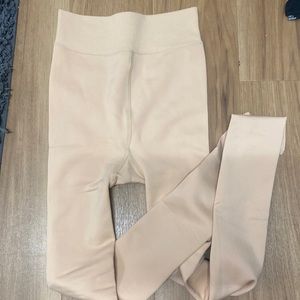 Fleece tan leggings